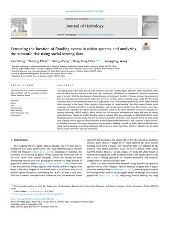 Extracting the location of flooding events in urban systems and analyzing the semantic risk using social sensing data 