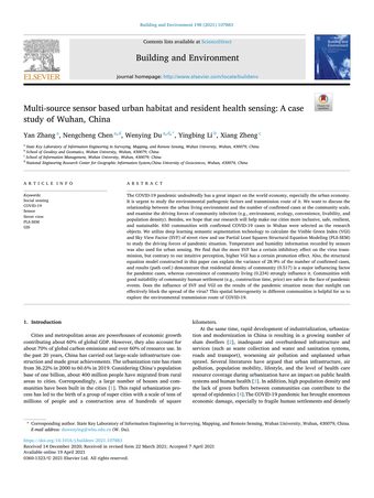 Multi-source sensor based urban habitat and resident health sensing: A case study of Wuhan, China 