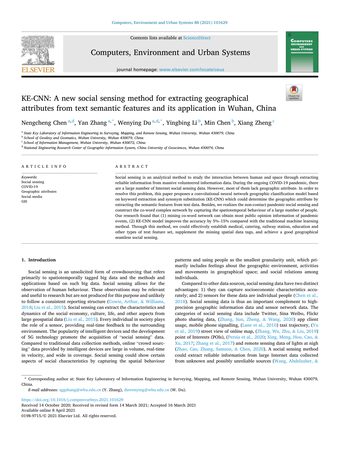 KE-CNN: A new social sensing method for extracting geographical attributes from text semantic features and its application in Wuhan, China 