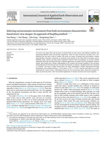 Inferring socioeconomic environment from built environment characteristics based street view images: An approach of Seq2Seq method 