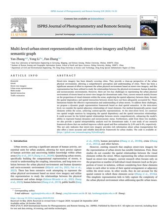 Multi-level urban street representation with street-view imagery and hybrid semantic graph 