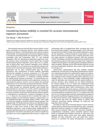 Considering human mobility is essential for accurate environmental exposure assessment 