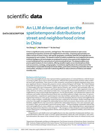 An LLM driven dataset on the spatiotemporal distributions of street and neighborhood crime in China 