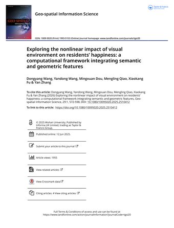 Exploring the nonlinear impact of visual environment on residents happiness: a computational framework integrating semantic and geometric features 