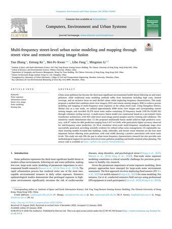 Multi-frequency street-level urban noise modeling and mapping through street view and remote sensing image fusion 