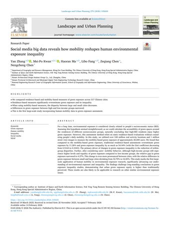 Social media big data reveals how mobility reshapes human environmental exposure inequality 