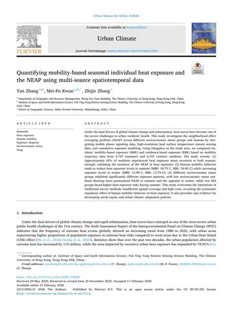 Quantifying mobility-based seasonal individual heat exposure and the NEAP using multi-source spatiotemporal data 
